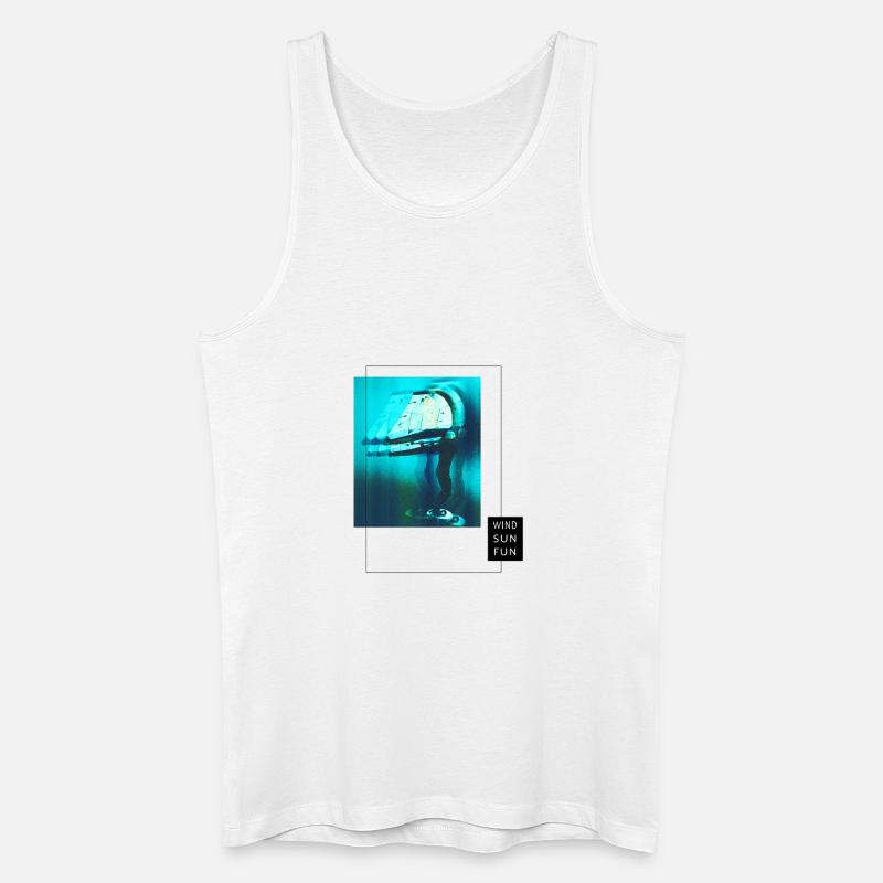 Wind SunFun Neon Drift - Männer Bio Tank Top - Weiß