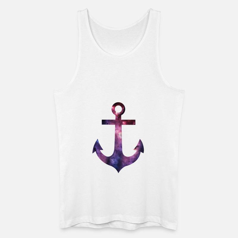 anker2 - Männer Bio Tank Top - Weiß