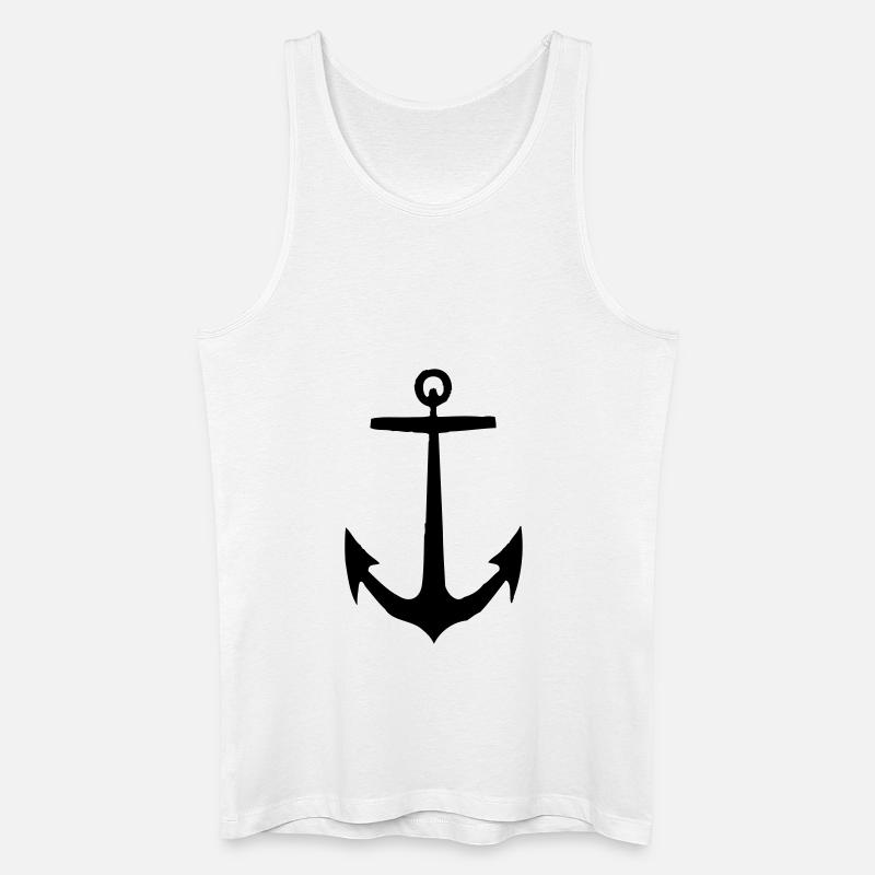 Anker - Männer Bio Tank Top - Weiß