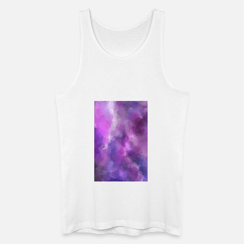 Low Poly triangulated Galaxy - Männer Bio Tank Top - Weiß