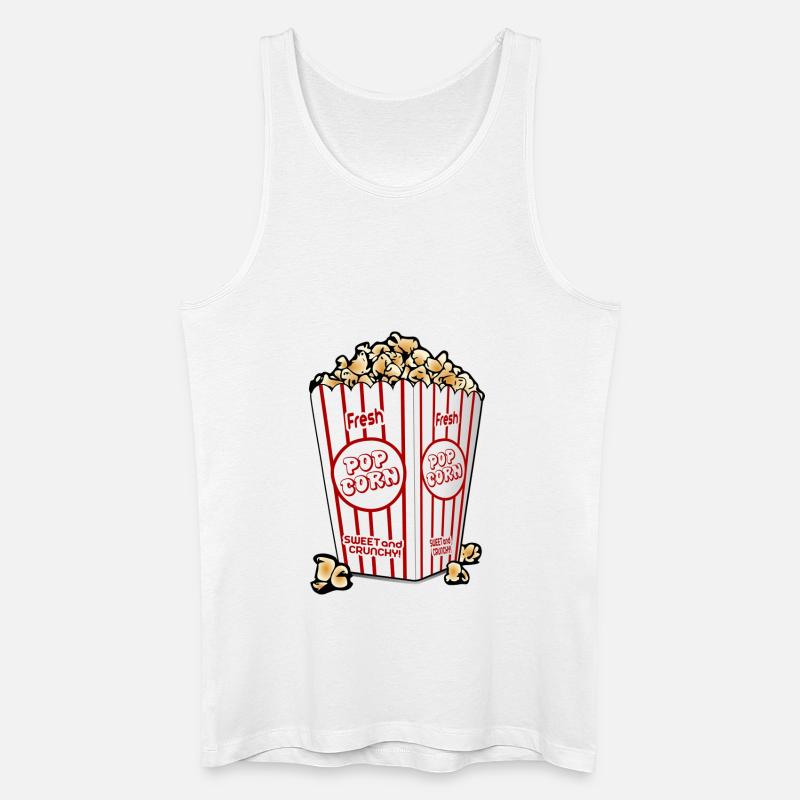 Popcorn - Männer Bio Tank Top - Weiß