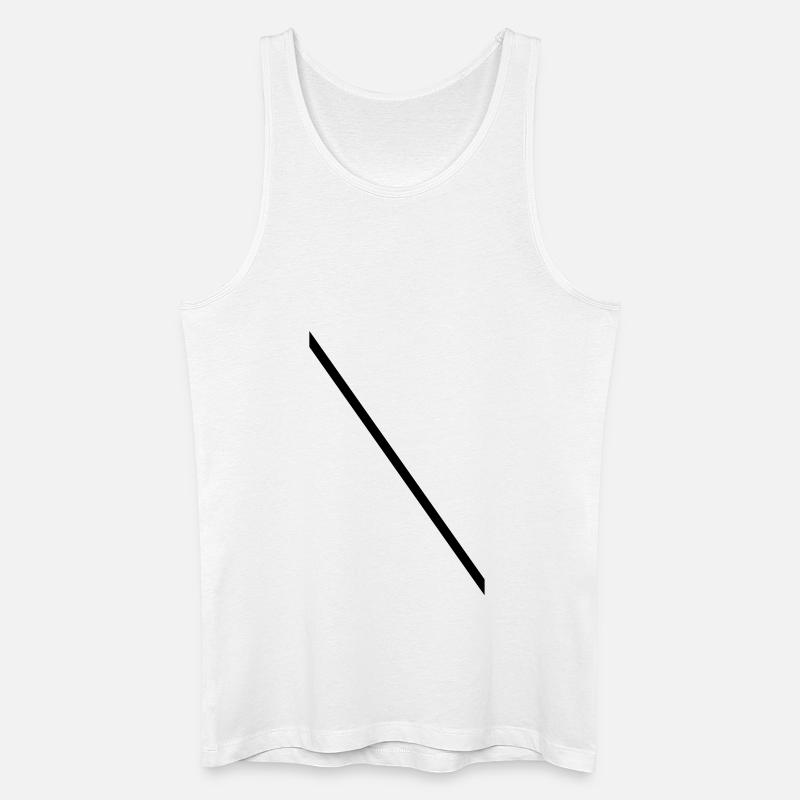 Minimale-Diagonale - Männer Bio Tank Top - Weiß