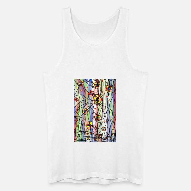Blumen - Männer Bio Tank Top - Weiß