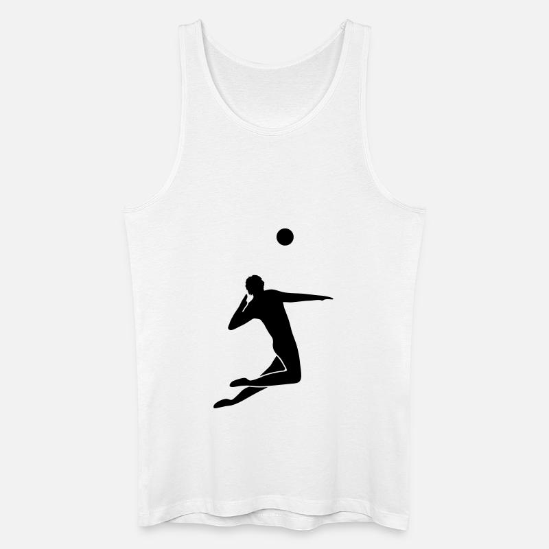 Volleyball - Männer Bio Tank Top - Weiß