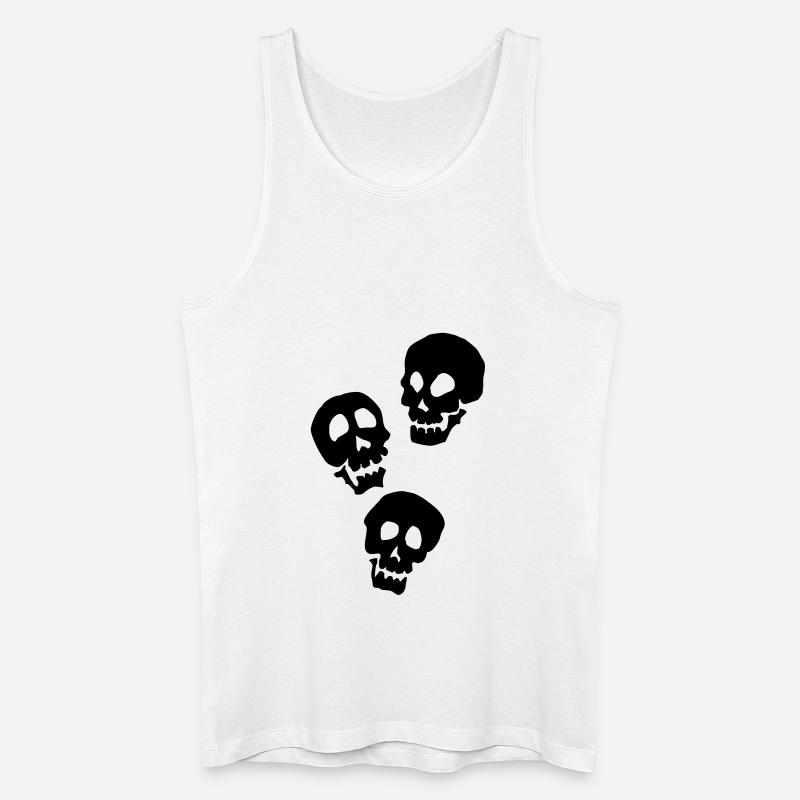 3 Skulls - Männer Bio Tank Top - Weiß
