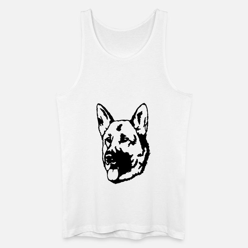 Schäferhund - Männer Bio Tank Top - Weiß