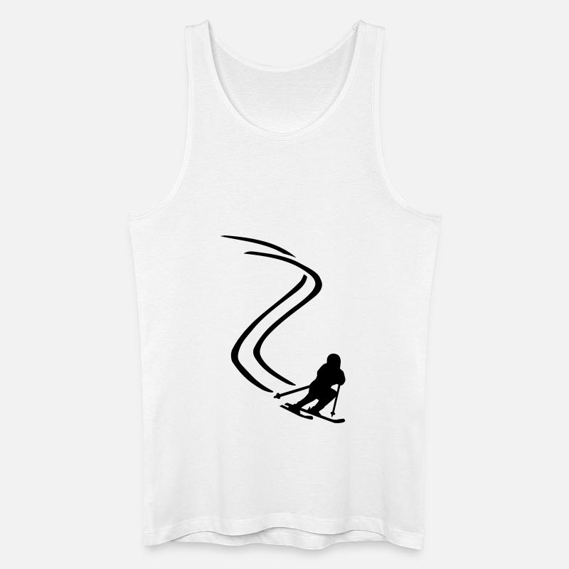 Ski - Männer Bio Tank Top - Weiß