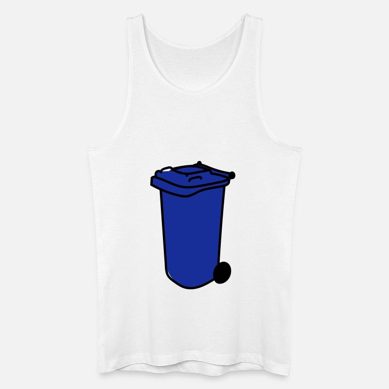 blaue Tonne - Männer Bio Tank Top - Weiß