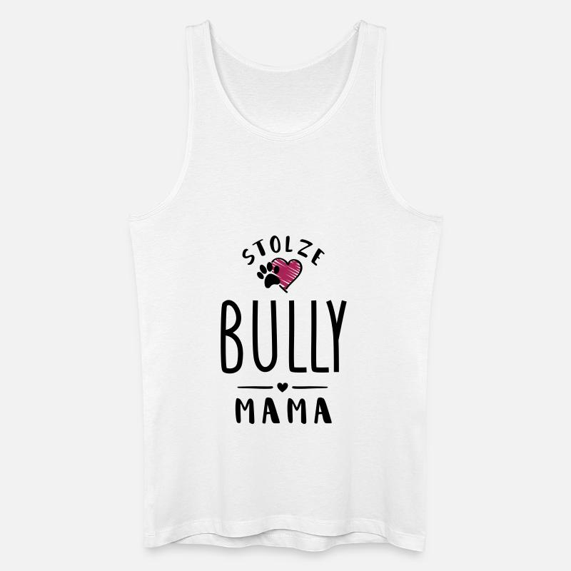 bully mama herz - Männer Bio Tank Top - Weiß
