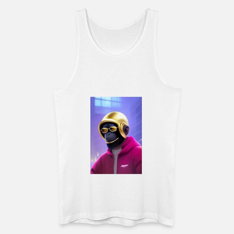 Cooler Affe - Männer Bio Tank Top - Weiß
