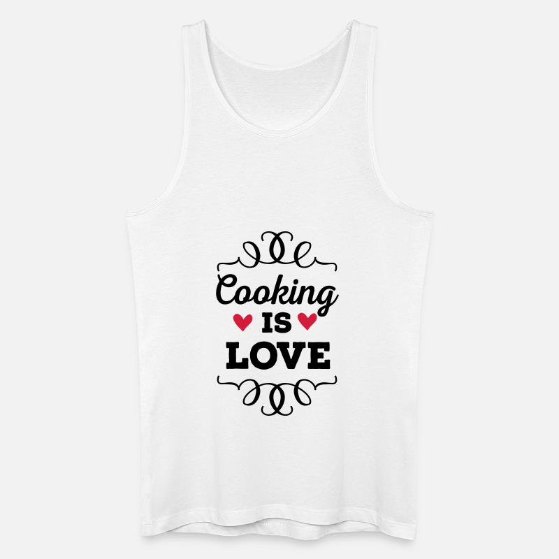 Cuisiner, c’est l’amour - Débardeur bio Homme - blanc