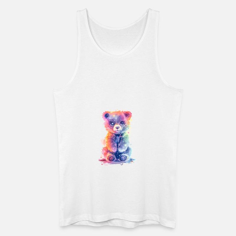 Neon Baer - Männer Bio Tank Top - Weiß