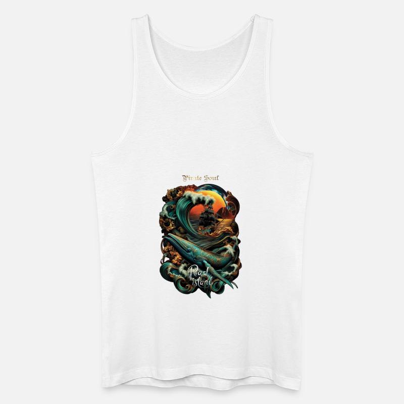 PERLINSEL - Männer Bio Tank Top - Weiß