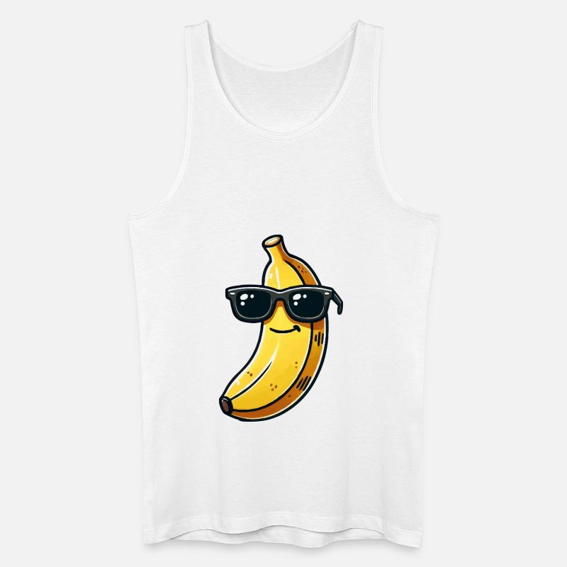 banane sonnenbrille comic - Männer Bio Tank Top - Weiß