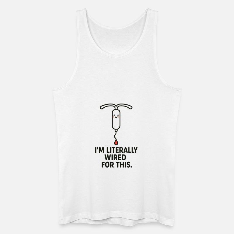 Dafür verdrahtet – Spiraldesign - Männer Bio Tank Top - Weiß