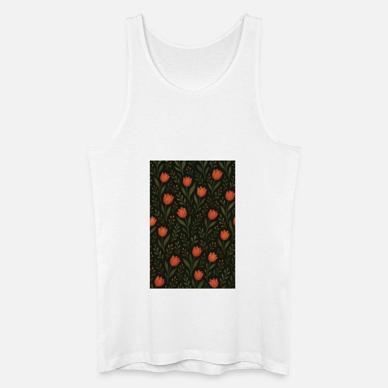 Tulip Pattern - Men’s Organic Tank Top - white