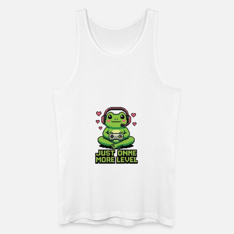 Pixel Frog - Männer Bio Tank Top - Weiß