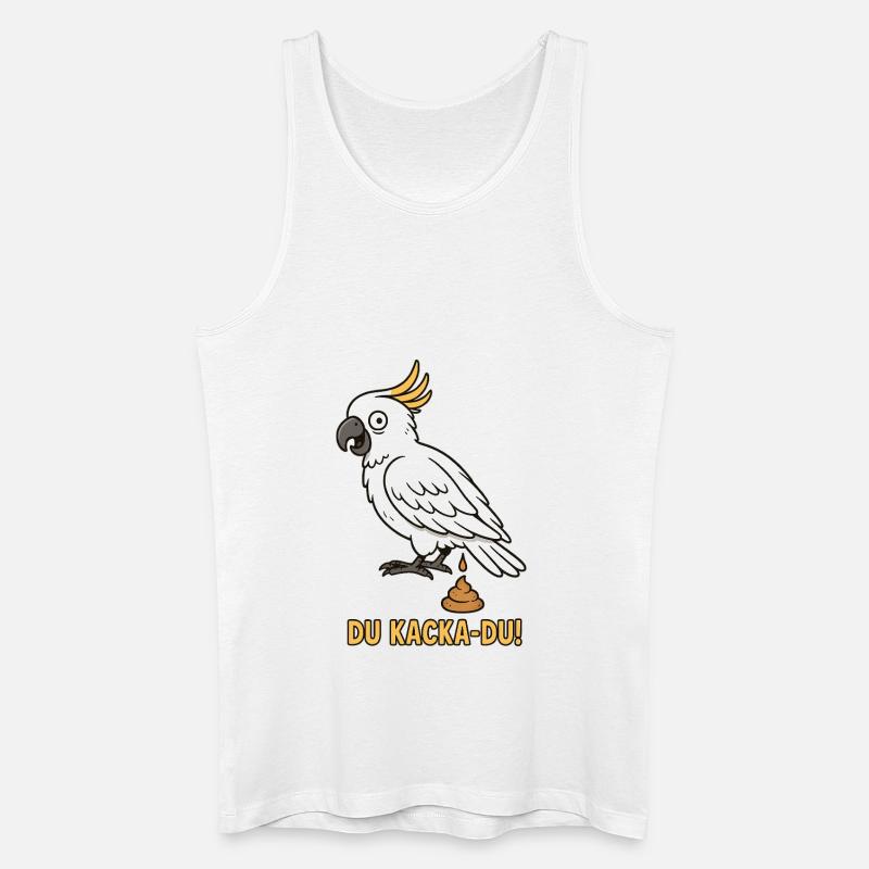Witziger Kakadu Spruch - Männer Bio Tank Top - Weiß