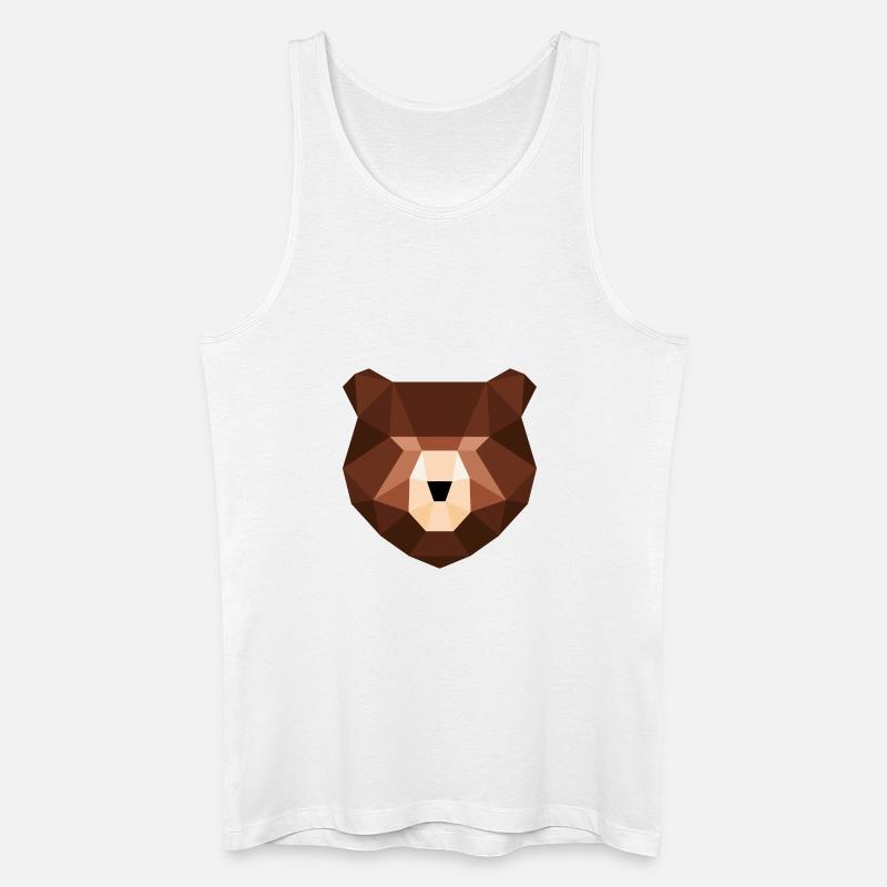 Der Bär - Männer Bio Tank Top - Weiß