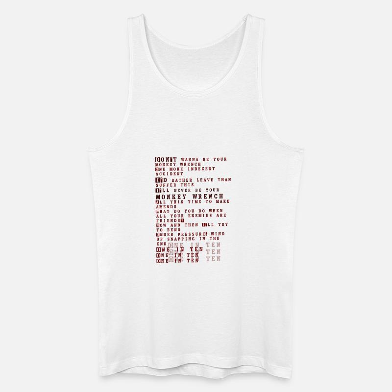 Foo fighters lyrics - monkey wrench - Männer Bio Tank Top - Weiß