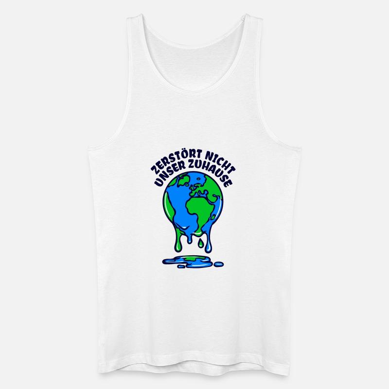 Umwelt Mutter Erde Umweltschutz Statement - Männer Bio Tank Top - Weiß
