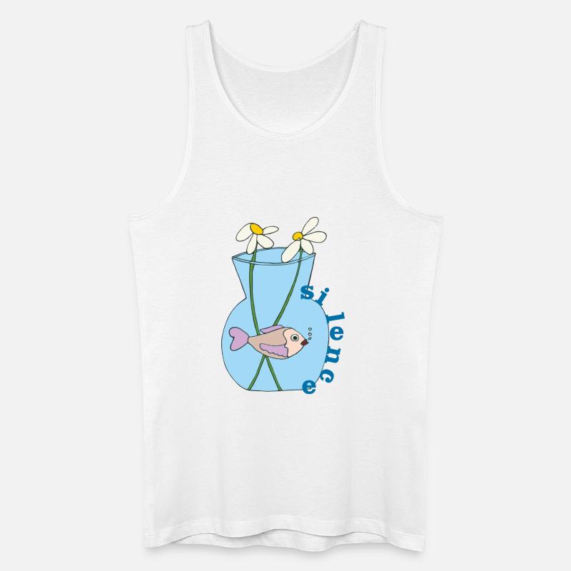 fisch im glas - Männer Bio Tank Top - Weiß