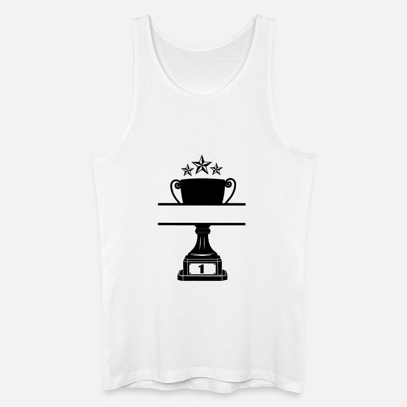 Becher mit Namensausschnitt - Männer Bio Tank Top - Weiß