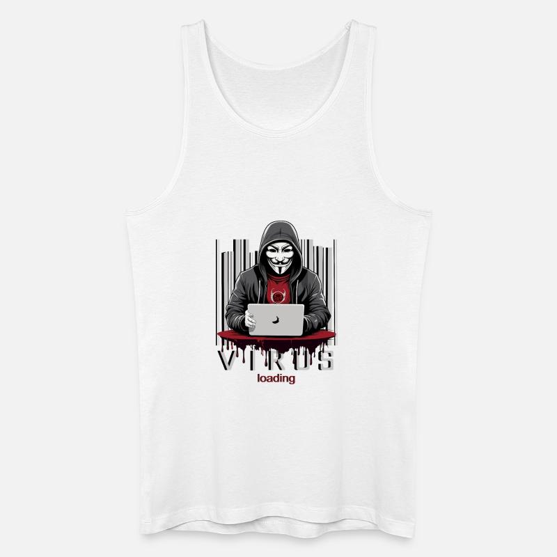 Anonymous Hacker - Männer Bio Tank Top - Weiß