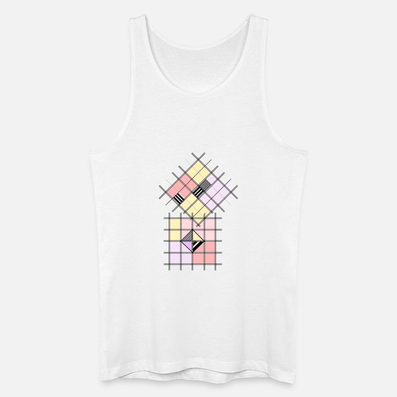 Geometrische Form - Männer Bio Tank Top - Weiß