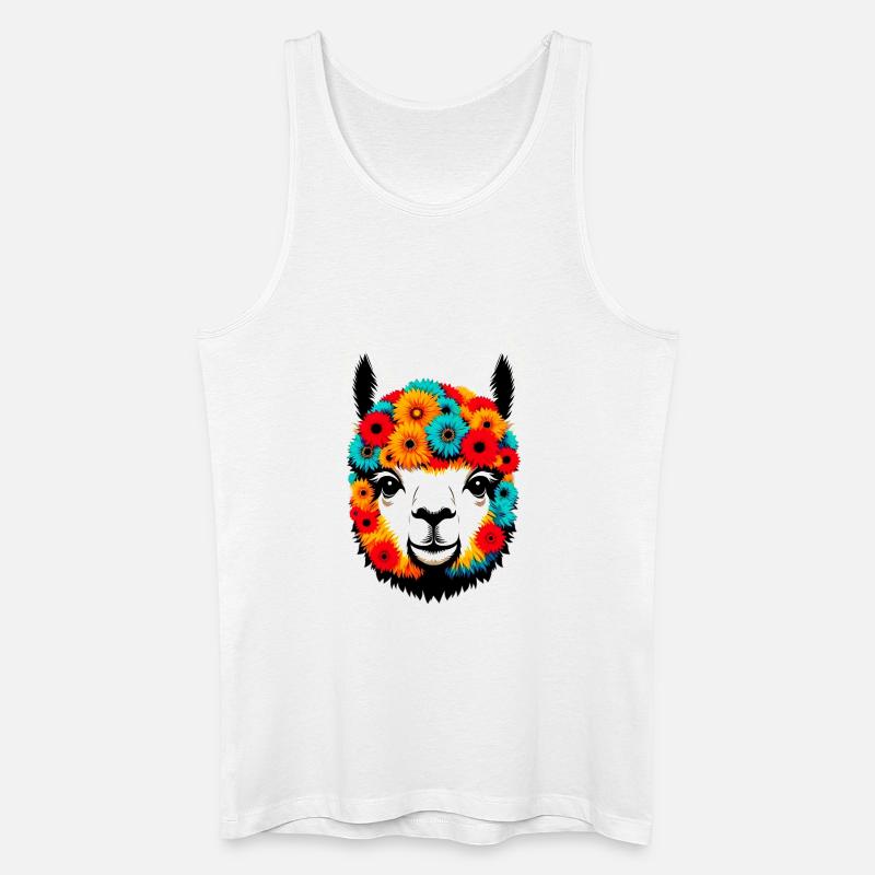 Alpaka - Männer Bio Tank Top - Weiß