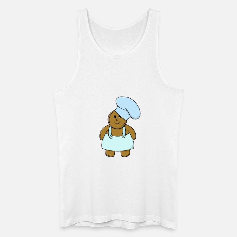 Bäcker-Lebkuchen-Keks - Männer Bio Tank Top - Weiß