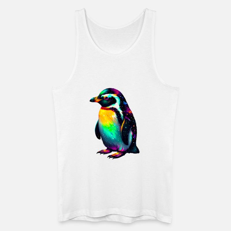 Pinguin - Männer Bio Tank Top - Weiß