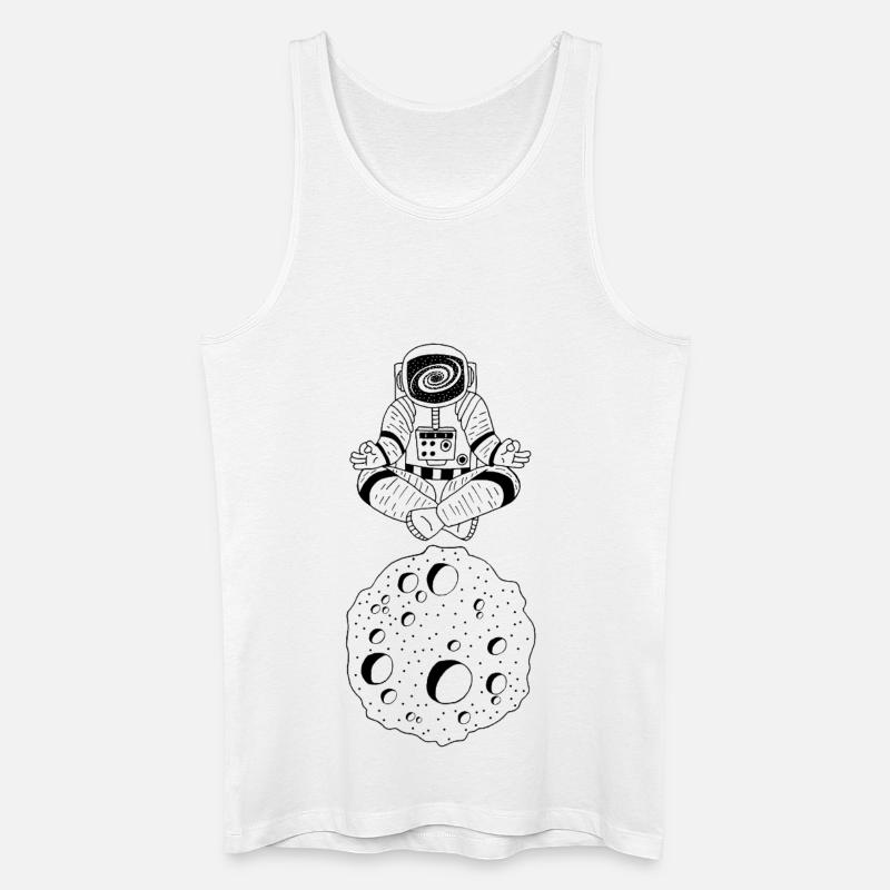 Zen-Astronaut - Männer Bio Tank Top - Weiß