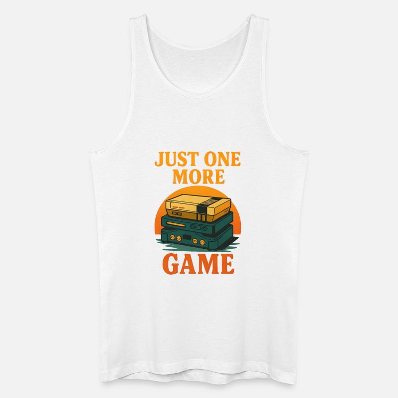 Retro Videospiel-Design mit Statement - Männer Bio Tank Top - Weiß