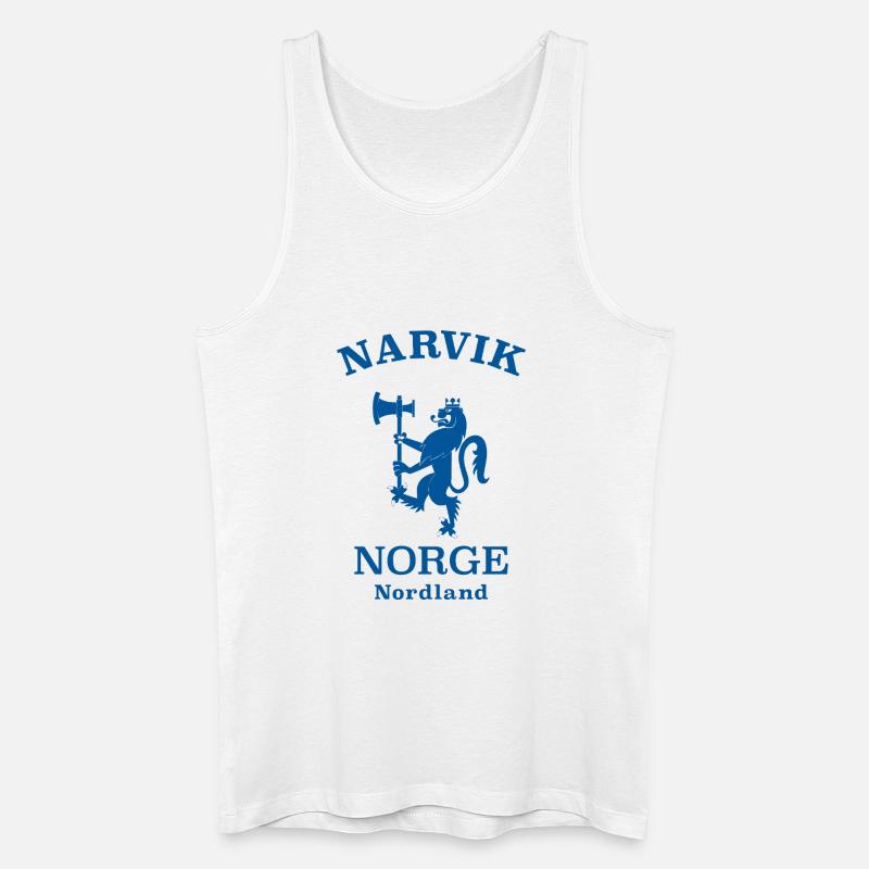Narvik Norway Norwegen - Männer Bio Tank Top - Weiß