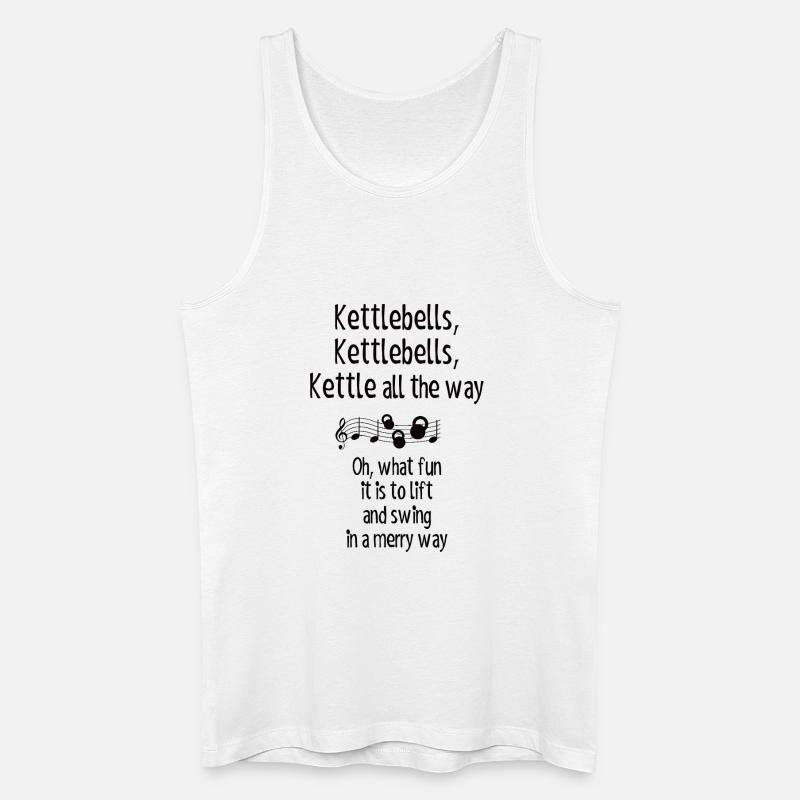 Kettlebells, Jinglebells - bestes Geschenk - Männer Bio Tank Top - Weiß