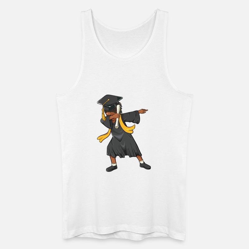 Afro Dabbing Mädchen Abschlussklasse 2026 - Männer Bio Tank Top - Weiß