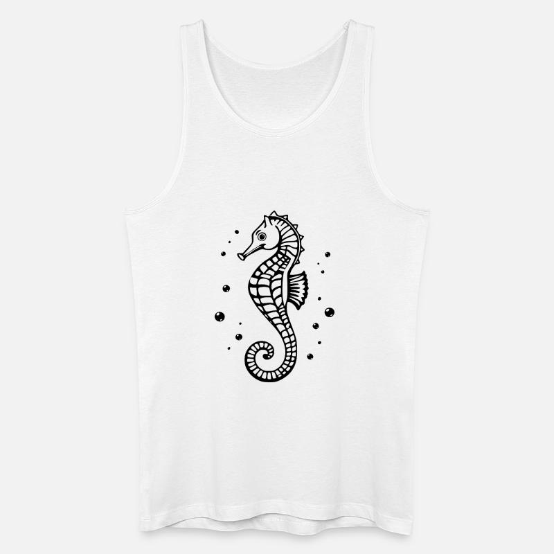 Seepferdchen Geschenk Weihnachten  - Männer Bio Tank Top - Weiß
