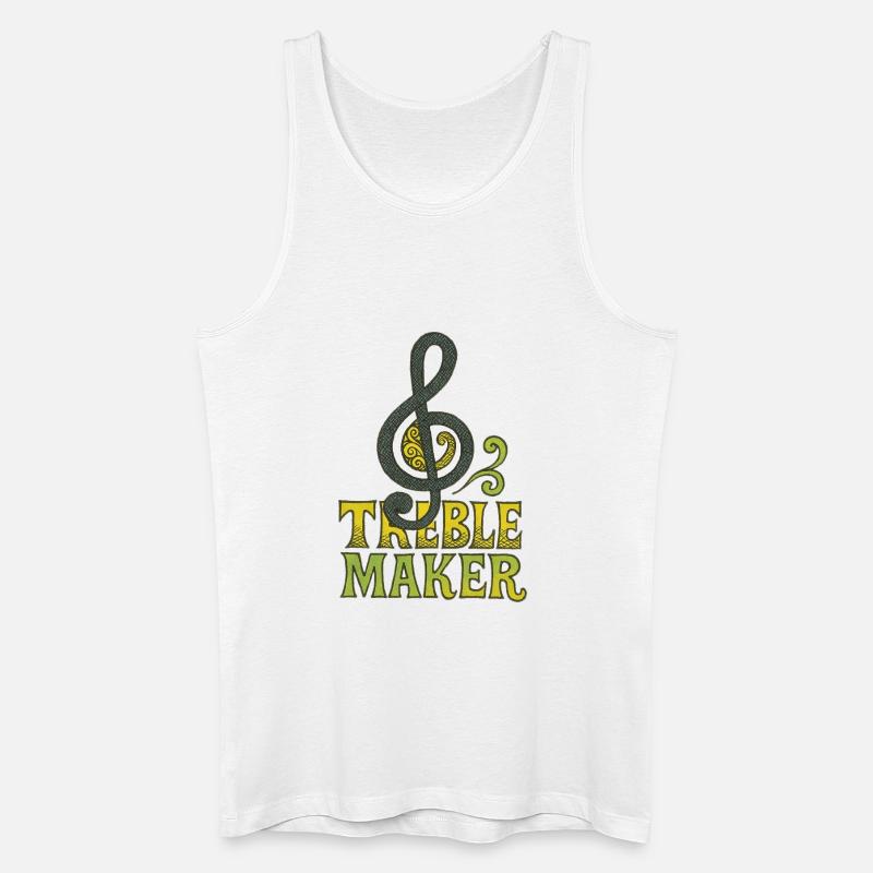 Treble Maker Logo Tee - Männer Bio Tank Top - Weiß