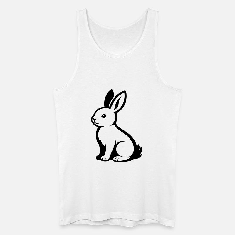Hase - Männer Bio Tank Top - Weiß