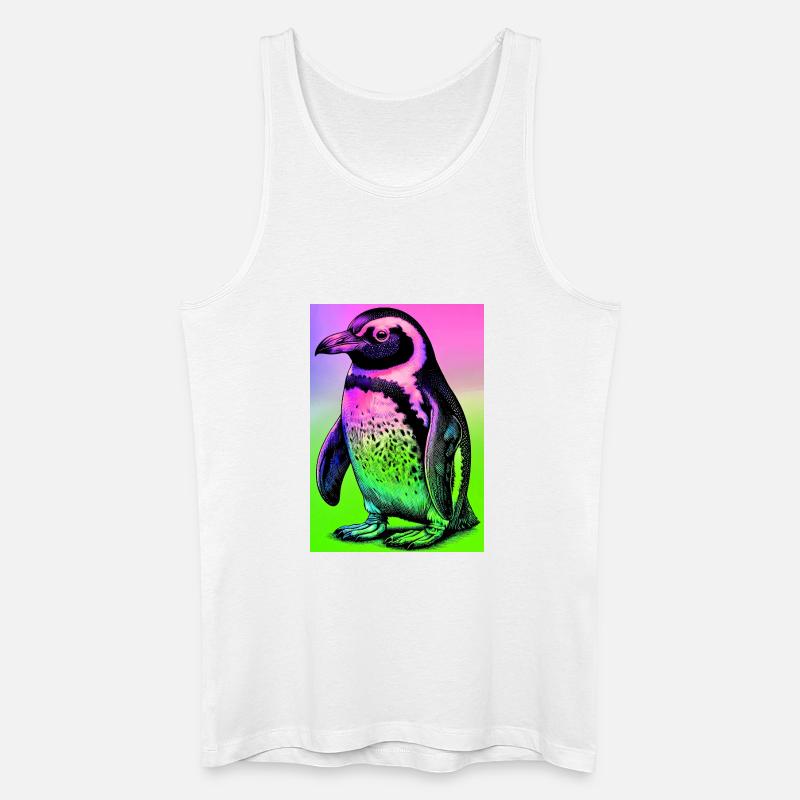 Pinguin - Männer Bio Tank Top - Weiß