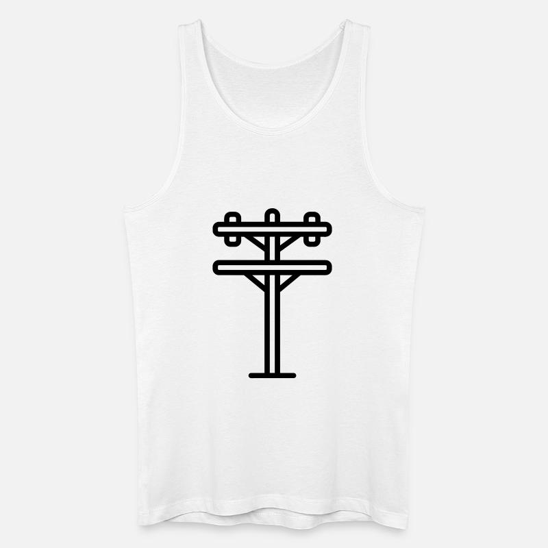 Strommast - Männer Bio Tank Top - Weiß
