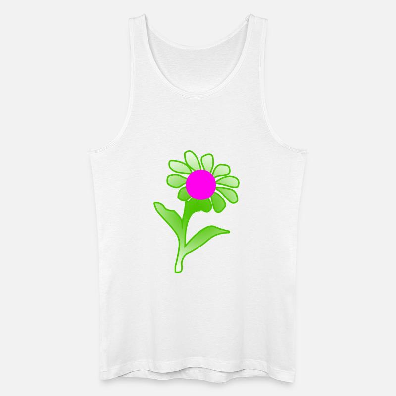 Blumen - Männer Bio Tank Top - Weiß