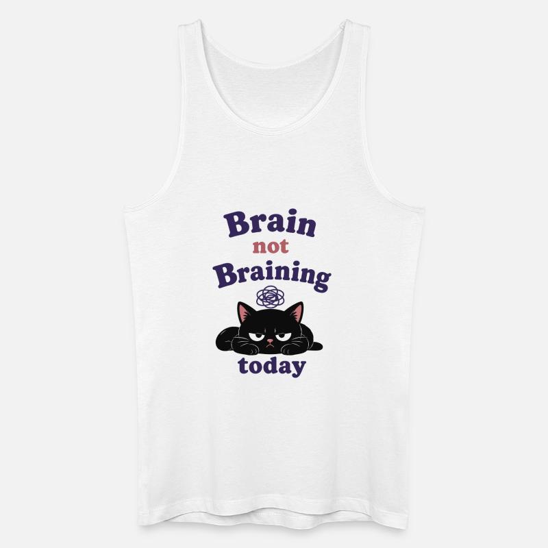Brain not Braining Today - Men’s Organic Tank Top - white