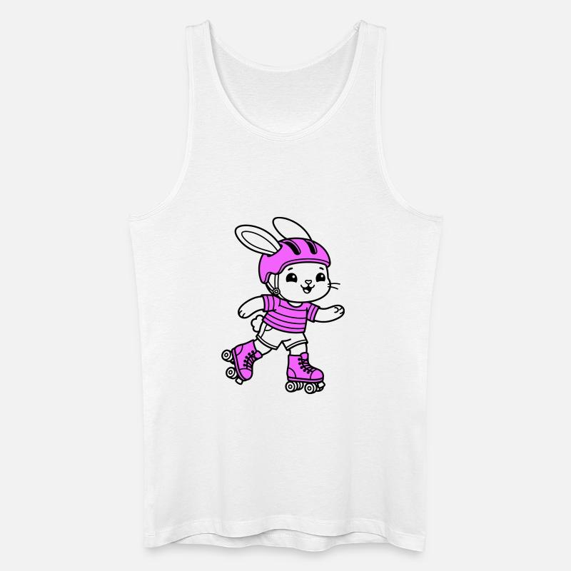Rollschuhmädchen - Männer Bio Tank Top - Weiß