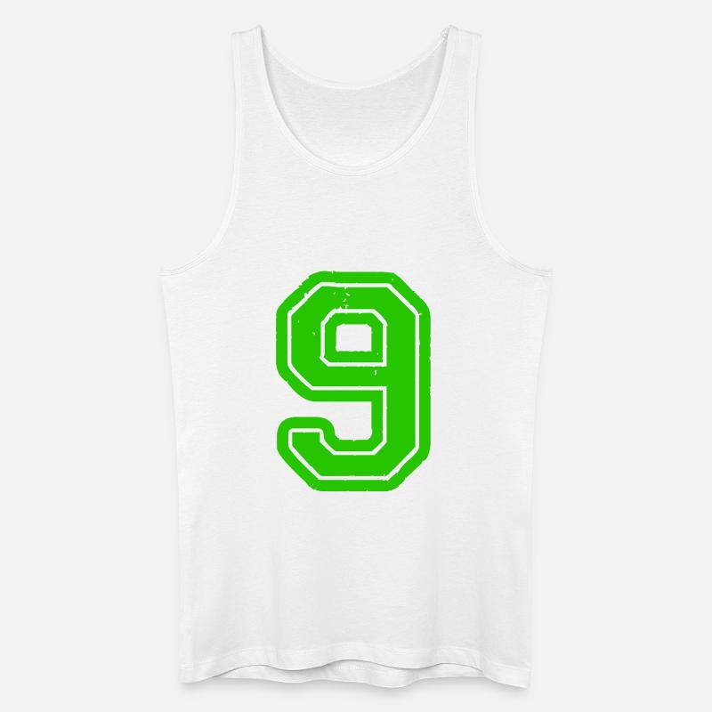 9 - Männer Bio Tank Top - Weiß