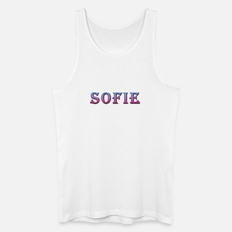 Farbenfroher 3D-Text mit Glitzereffekt - Männer Bio Tank Top - Weiß