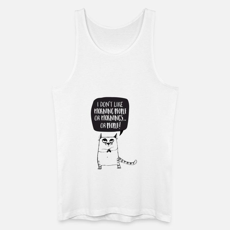genervte Katze - Männer Bio Tank Top - Weiß