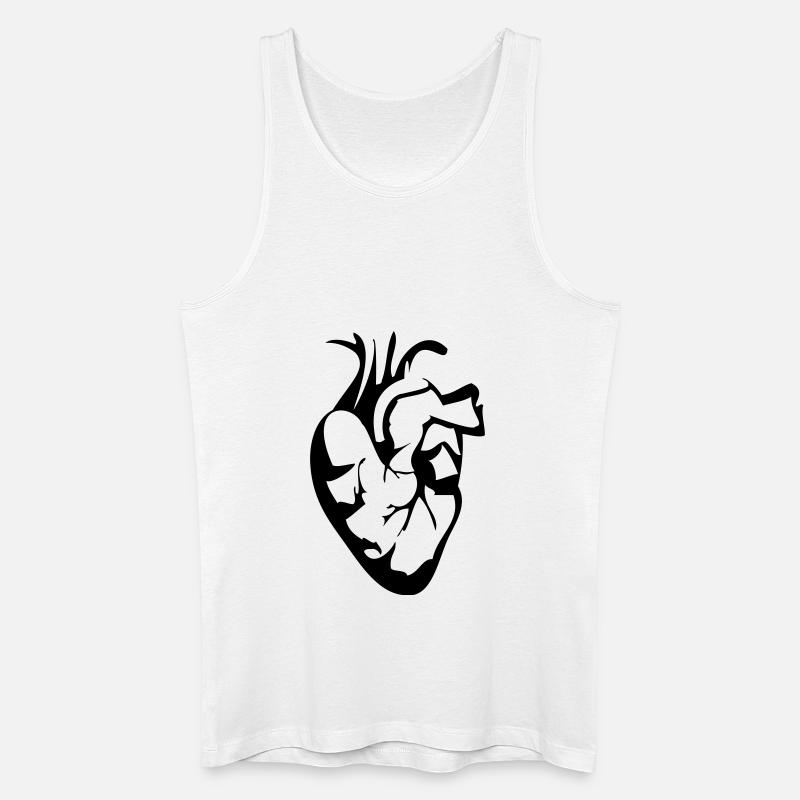 heart - Männer Bio Tank Top - Weiß