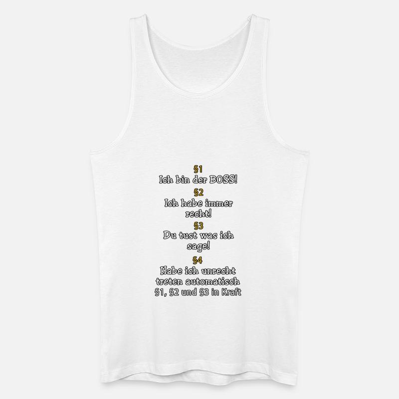 ICH BIN DER BOSS! - Männer Bio Tank Top - Weiß